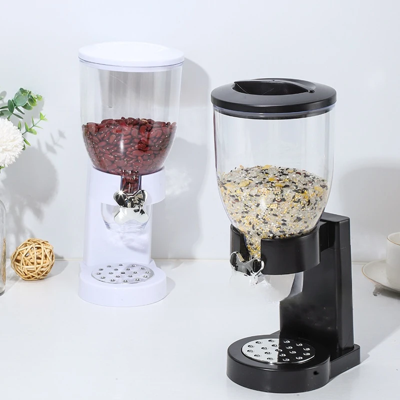 Drum Oat Pot Single/Double Barrel Tank Separator Food Jar Dispenser Safe Airtight High Capacity Grains Cereal Bucket Dispenser