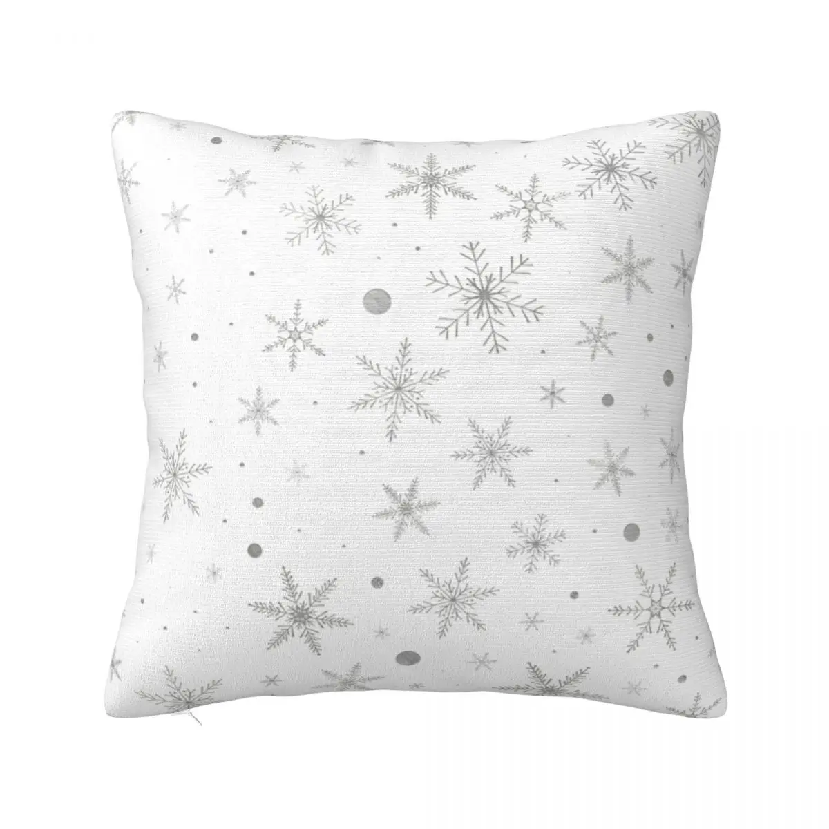 Twinkle Snowflake Silver Grey White Pillowcase Cushion Cover Decoration Cold Throw Pillow Case Cover Home Wholesale 45X45cm