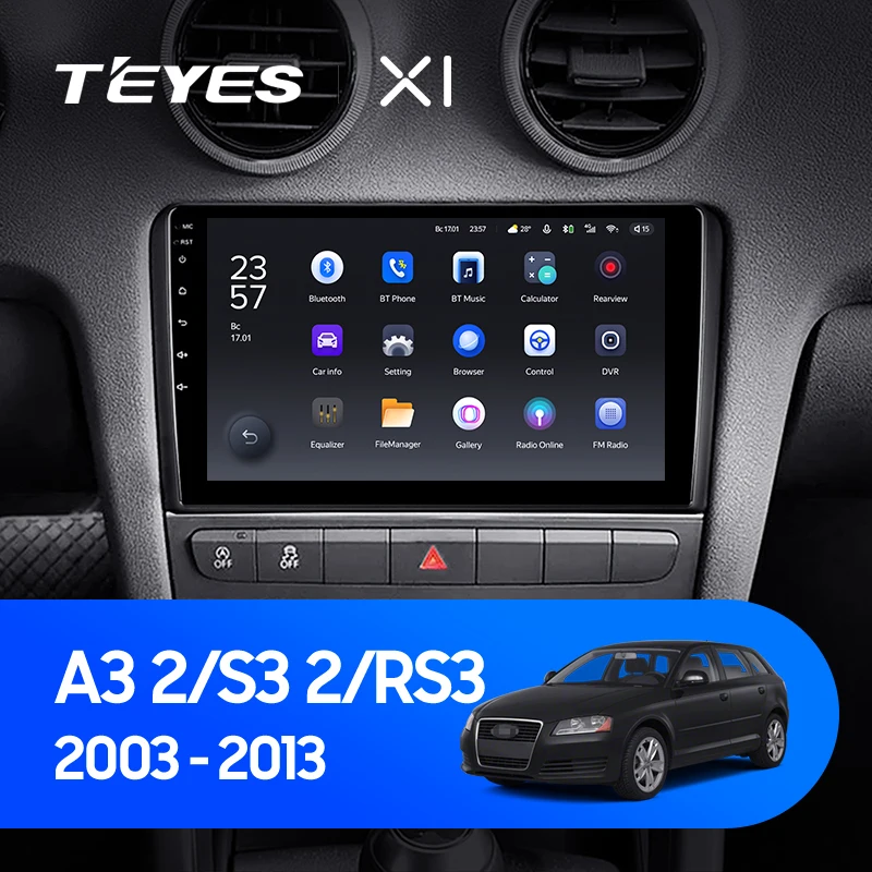TEYES X1 WIFI مشغل DVD للسيارة لأودي A3 S3 RS3 راديو السيارة التلقائي شاشة تعمل باللمس مشغل DVD للسيارة