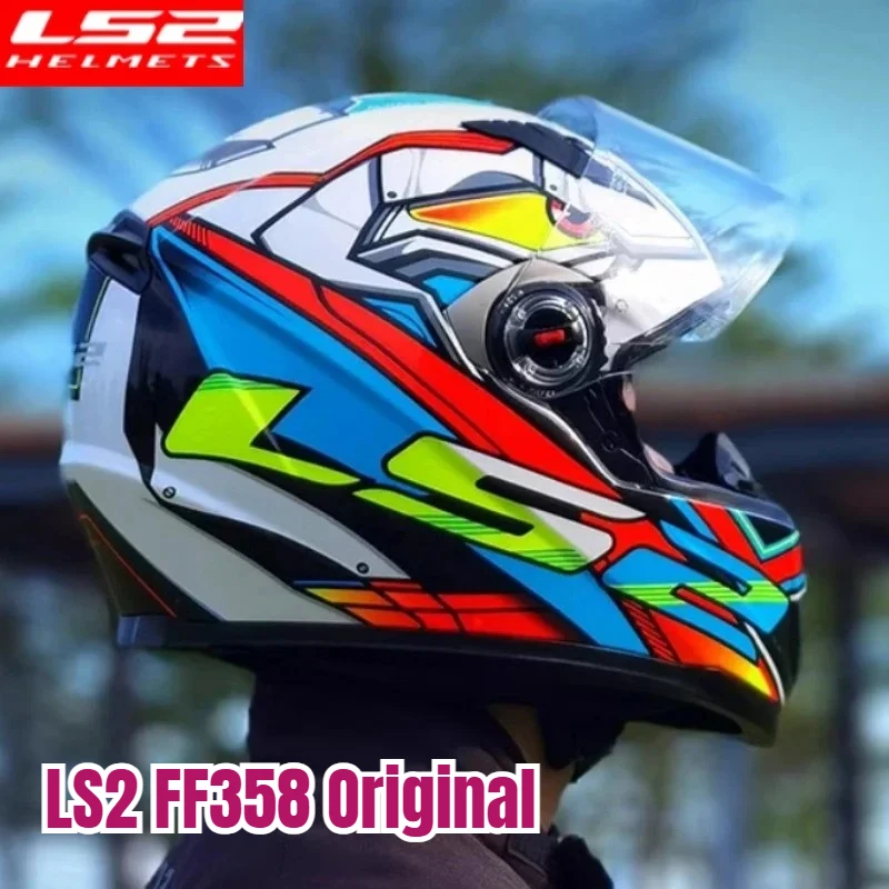 LS2 оригинальный анфас мотоциклетный шлем Capacete LS2 FF358 мужские и женские гоночные шлемы для мотокросса с линзами противотуманные Casco Moto Casque LS2 оригинальный анфас мотоциклетный шлем Capacete LS2 FF358 мужские и женские гоночные шлемы для мотокросса с линзами противотуманные Casco Moto Casque