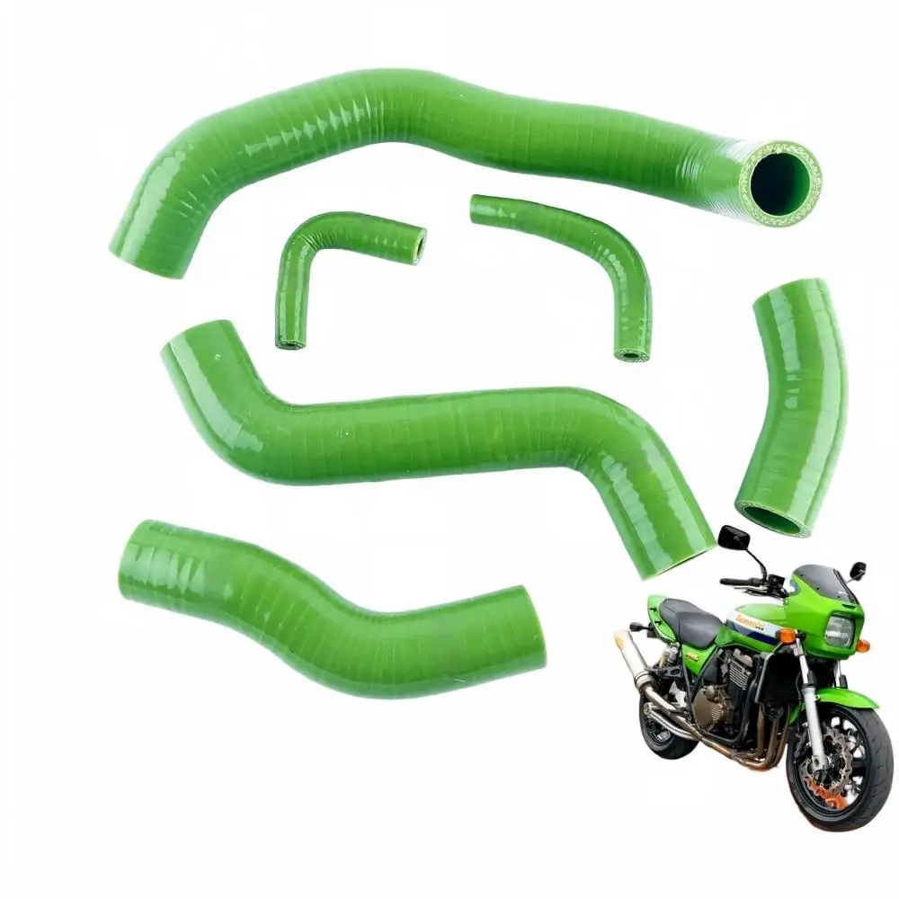 6PCS High Performance Silicone Radiator Coolant Hoses Kit for Kawasaki ZRX1200R Motorcycle Cooling System Replacement 2001-2007