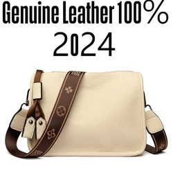 Borsa a tracolla da donna in vera pelle di alta qualità borsa a tracolla da donna in morbida pelle bovina di lusso 2024 moda femminile Messenger Sac