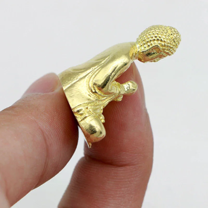 Pure Brass Miniature Shakyamuni Buddha Decoration Home Decor Miniature Figurine