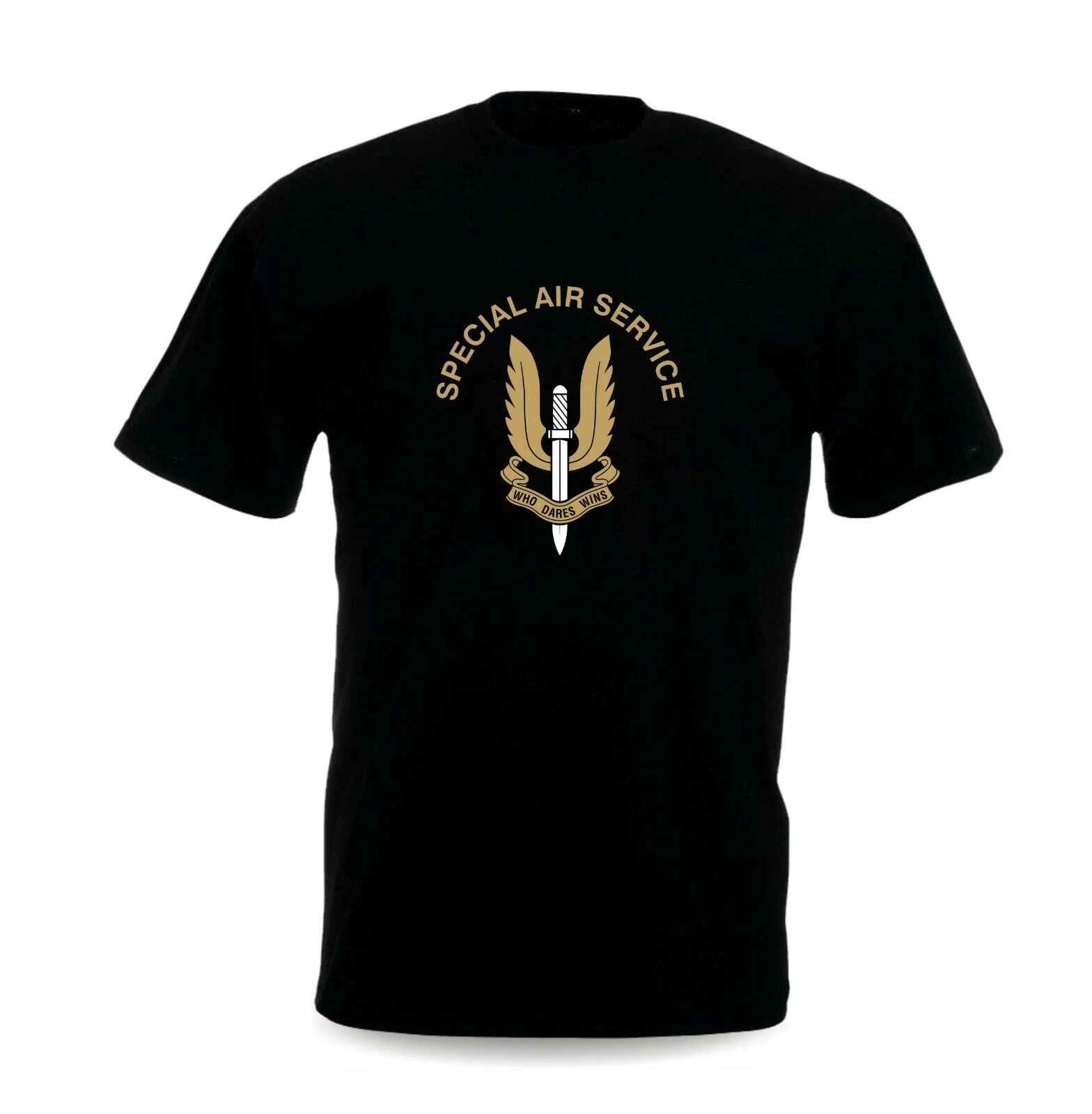 SAS Who Dares Wins UK Army T Shirt Men's 100% Cotton Casual T-shirts Loose Top Size S-3XL