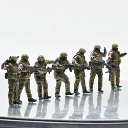 1:72 Scale Resin Russian Military Police Checkpoint 7-man Team Accessory Model Adult Collection Toys Classic Gift Static Display