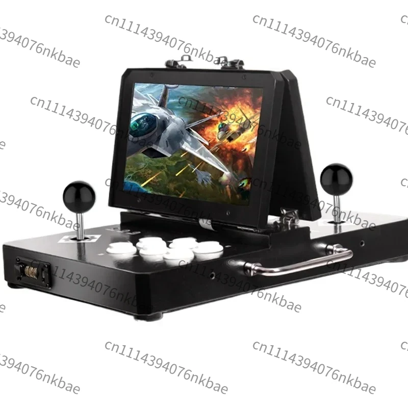 3D WIFI Dual Screen Coin Operated Arcade Game Machine, Folding Portable Fighting Joystick Integrated Console