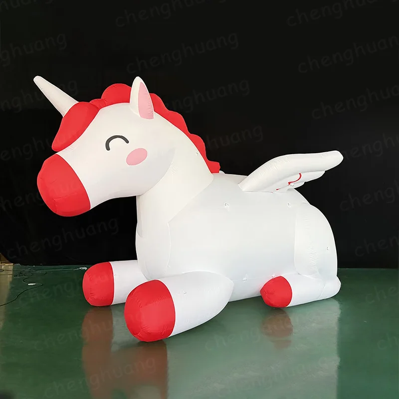 

Надувная мультяшная лошадь с воздуходувкой, воздушная модель животного, декоративная опора для мероприятия 2026 года.