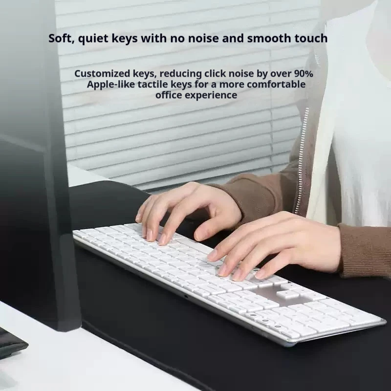 Ausdom Wireless Bluetooth Keyboard For Ipad, Lightweight, Silent Desktop Laptop, Office Specific,Desktop Win Ios Compatible