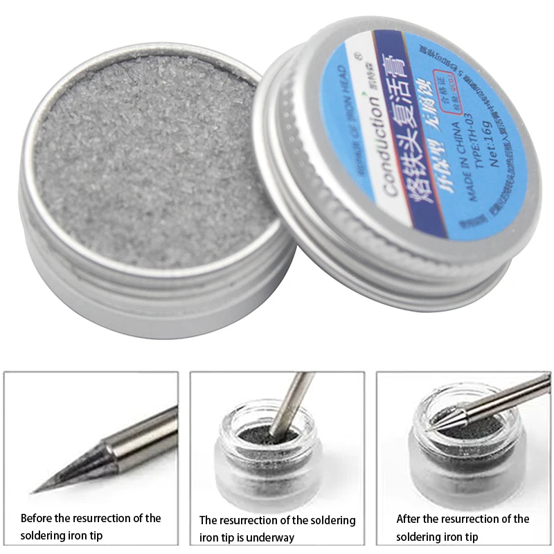 

8G Electrical Soldering Iron Tip Refresher Solder Cream Clean Paste for Oxide Solder Iron Tip Head Resurrection Cleaning