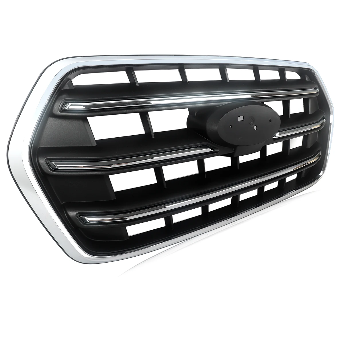 المصد الأمامي SAIQINGSP الشبكة العلوية مع محيطي Chome لسيارة Ford Transit T150 T250 T350 2020-2022 ملحقات السيارة من الكروم والأسود