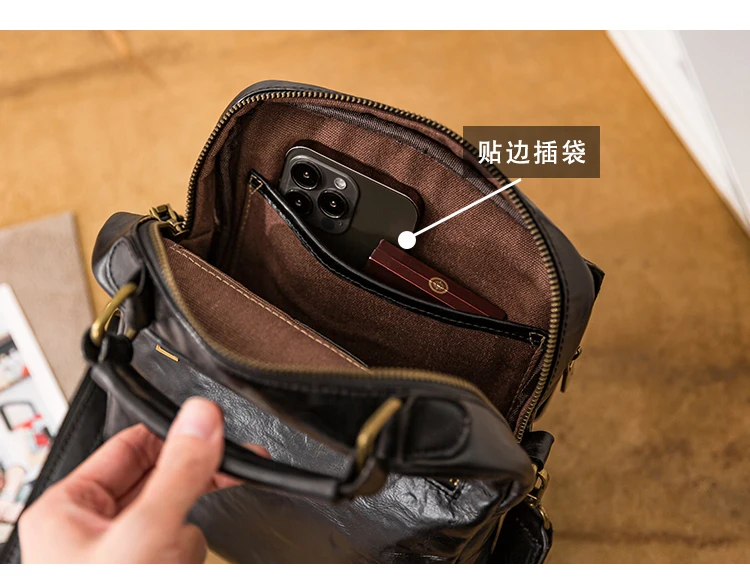 PNDME high-quality first layer cowhide men mobile phone bag outdoor daily work natural genuine leather shoulder crossbody bag
