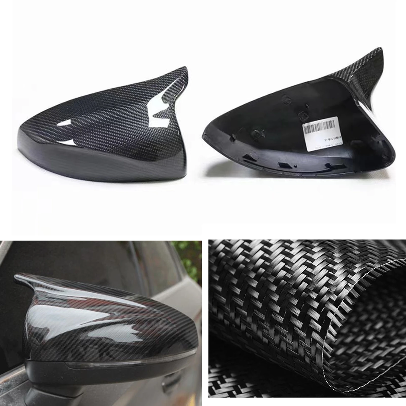 For Audi A3 8V S3 RS3 2014 2014-2020 Non Lane Assist Mirror Cover Real Carbon Fiber Side Rear View Cap Reverse Case Replacement