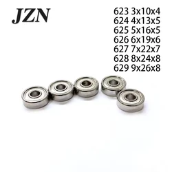 2PCS/10PCS stainless steel bearing S623 3*10*4,S624 4*13*5,S625 5*16*5,S626 6*19*6,S627 7*22*7,S628 8*24*8,S629 9* 26*8mm