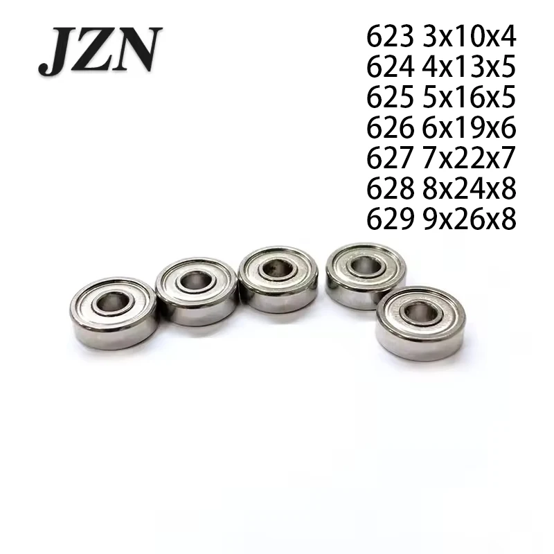 2PCS/10PCS stainless steel bearing S623 3*10*4,S624 4*13*5,S625 5*16*5,S626 6*19*6,S627 7*22*7,S628 8*24*8,S629 9* 26*8mm