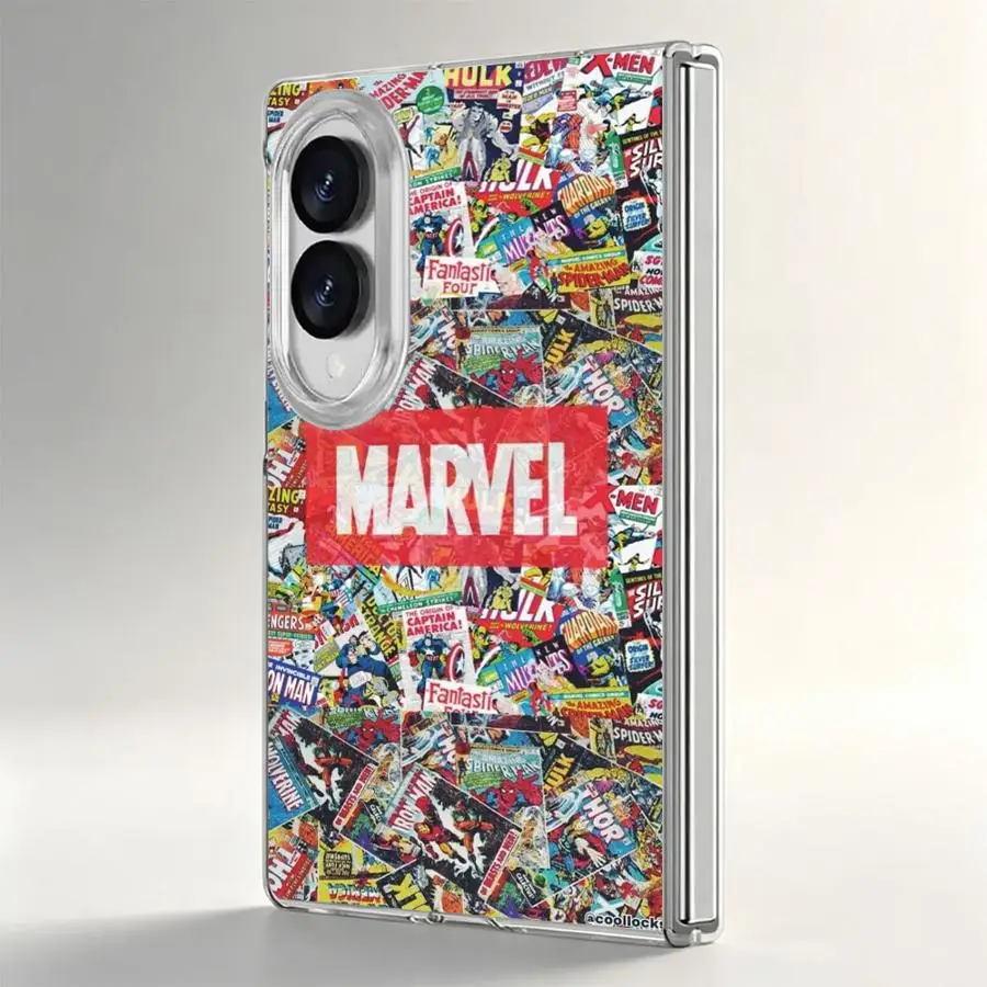 Case for Samsung Galaxy Z Fold 8 ZFold8 Transparent Soft Phone Cover Red Logo