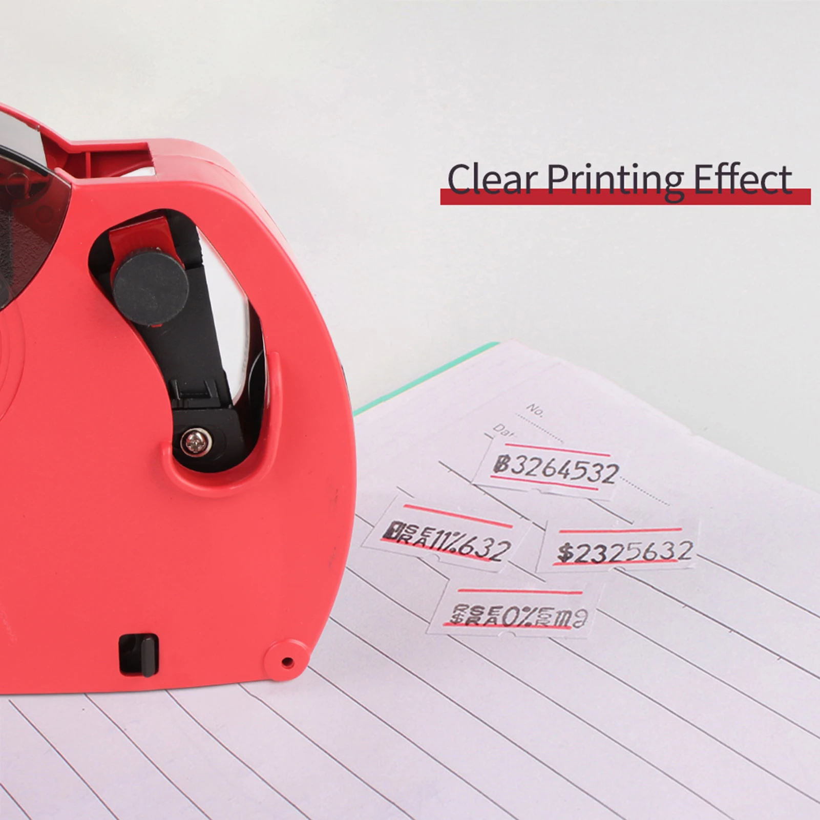 1 Line Price Labeller Handheld 8 Digits Price Marker Pricing Machine with Label Paper and Ink Roller for Supermarket Retail Shop