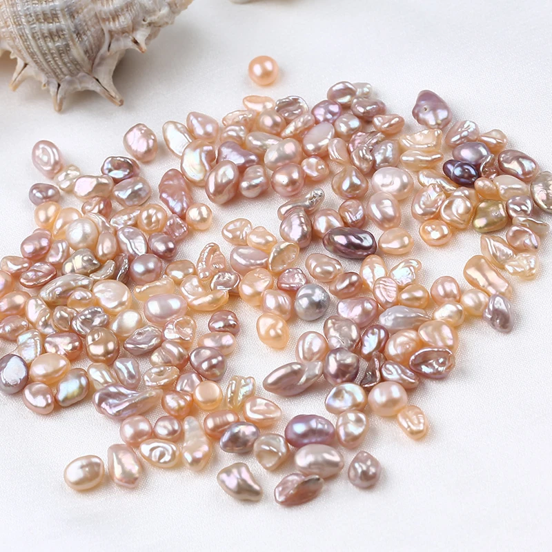 Wholesale Natural Pink Purple Mixed 4-6mm Keshi Fresh Water Pearl Beads