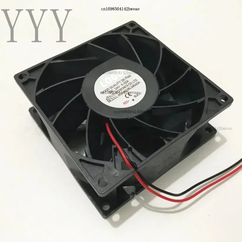 Para RUNDA RDH9238L24N42A 24V DC 0.32A 92x92x38mm ventilador de refrigeración de servidor de 2 cables