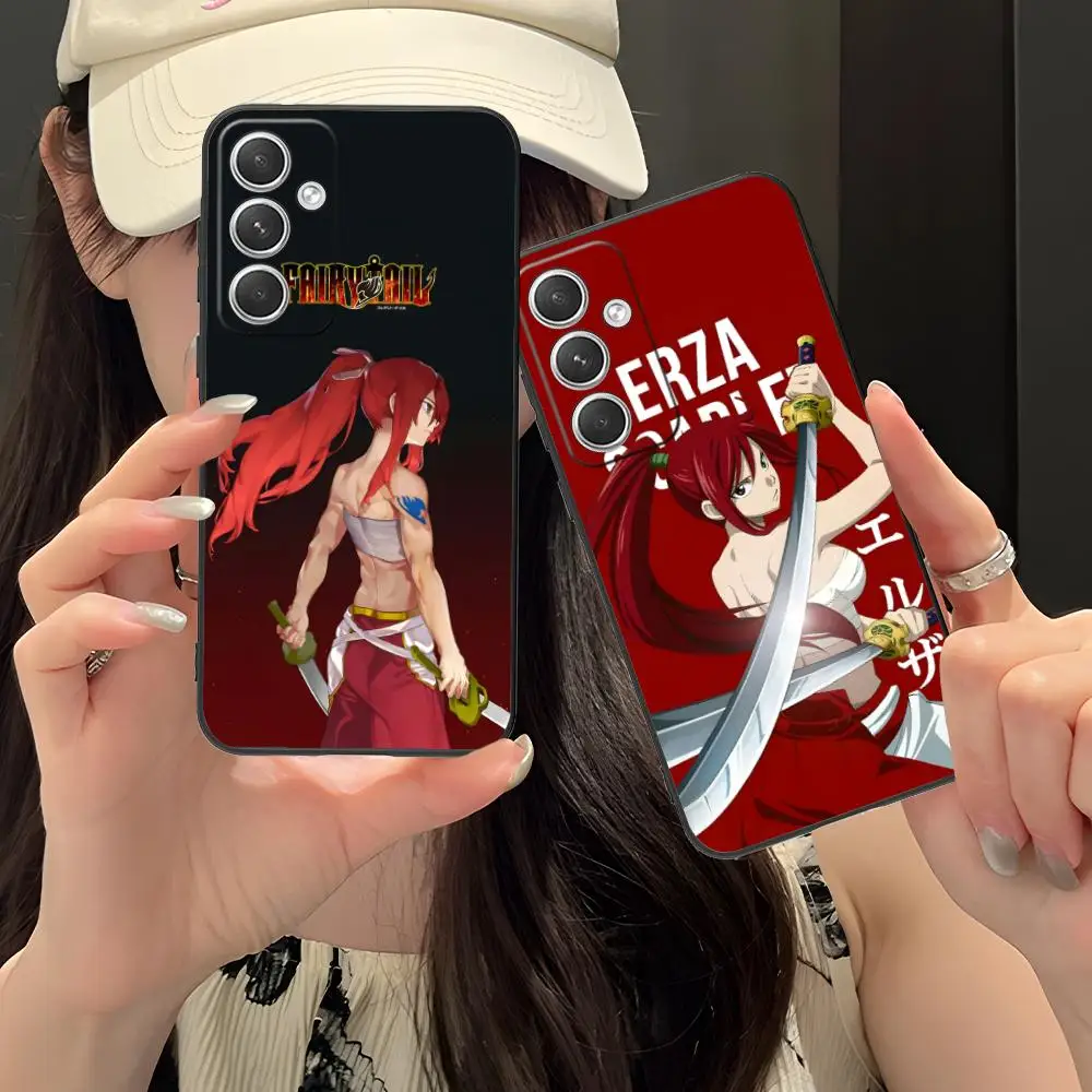 

Чехол для мобильного телефона Fairy Tail Erza для Samsung Galaxy S25 S24 S23 S22 S21 S20 Note20 Plus FE Ultra Colorful Cover Luxury