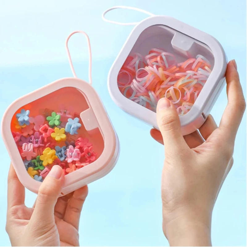 

Portable Mini Storage Box For Small Item Carry-on Clear Flip Jewelry Beads Candy Hairpin Pills Organizer Box For Home Travel