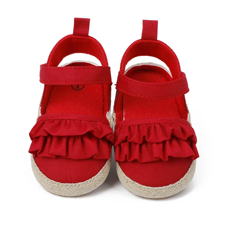 Yibubu-zapatos negros para bebé, sandalias de princesa para bebé, diseño de lazo a la moda, simples y generosos, zapatos para niños pequeños de suela blanda para interiores, Verano