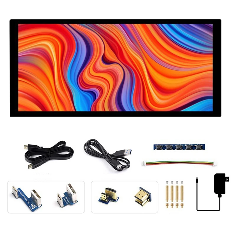 10.4 Inch QLED Computer Monitor Touch Screen 1600X720 IPS Capacitive Touch Screen For Raspberry Pi HD Monitor