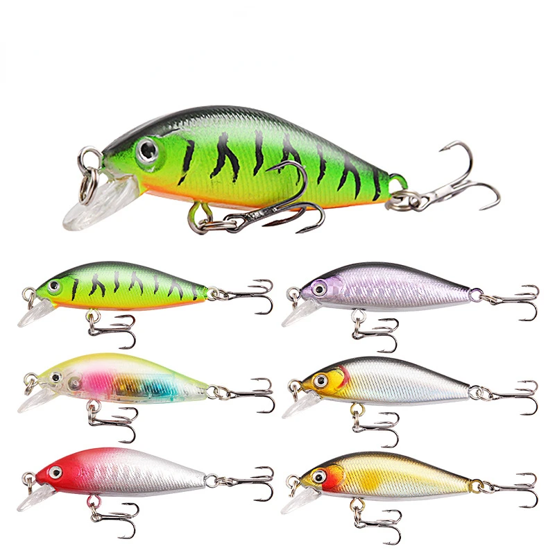 Lure Bait Laser Japanese Submersible Minnow Ringing Bead Noise 5.5cm, 4.5g Juvenile Fish Fishing Bionic Fake Bait Fish Lures