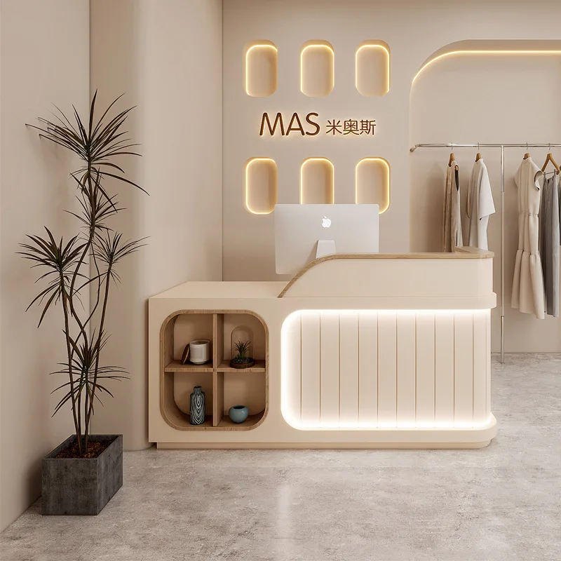 

L type cream wind pet shop small bar checkout page women's clothing store haircut beauty salon training institution l