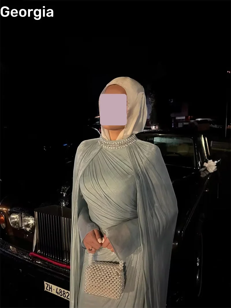 Robes à col rond personnalisées pour événements spéciaux, longueur au sol, à volants, fermeture éclair, manches longues, robe de mariée