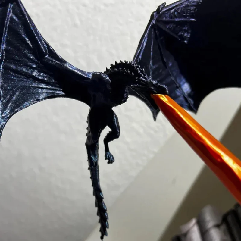 Creative Dragon Flame Ornament for Book Nook