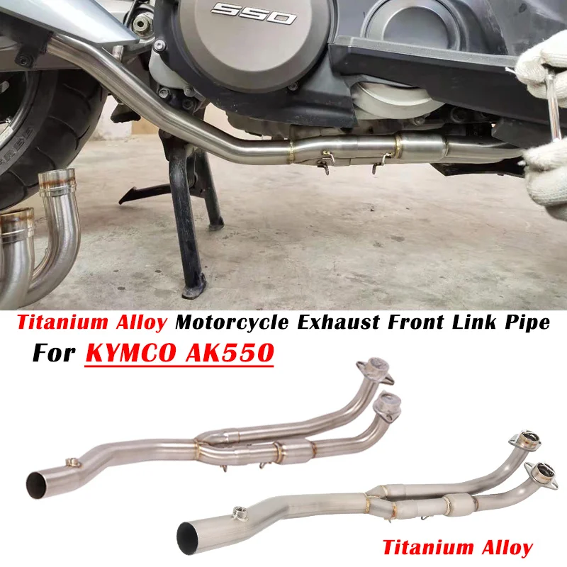 Slip On For KYMCO AK550 AK 550 Motorcycle Exhaust Escape System Modified Front Link Pipe With Catalyst Connect Original Muffler