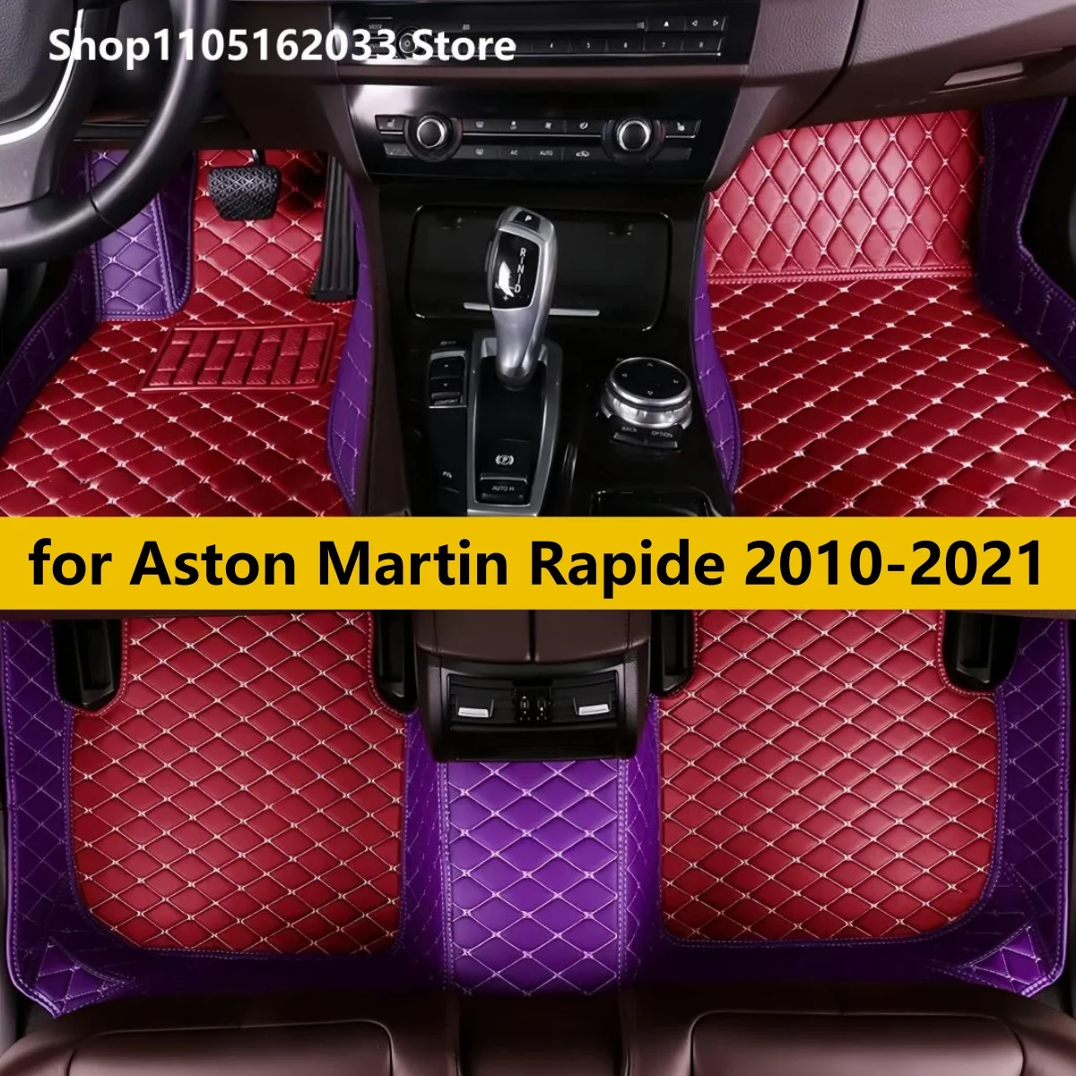 Custom Car Floor Mat Fit for Aston Martin Rapide 2010 2011 2012 2013 2014 2015 2016 2017 2018 2019 2020 2021 Car Foot Carpet