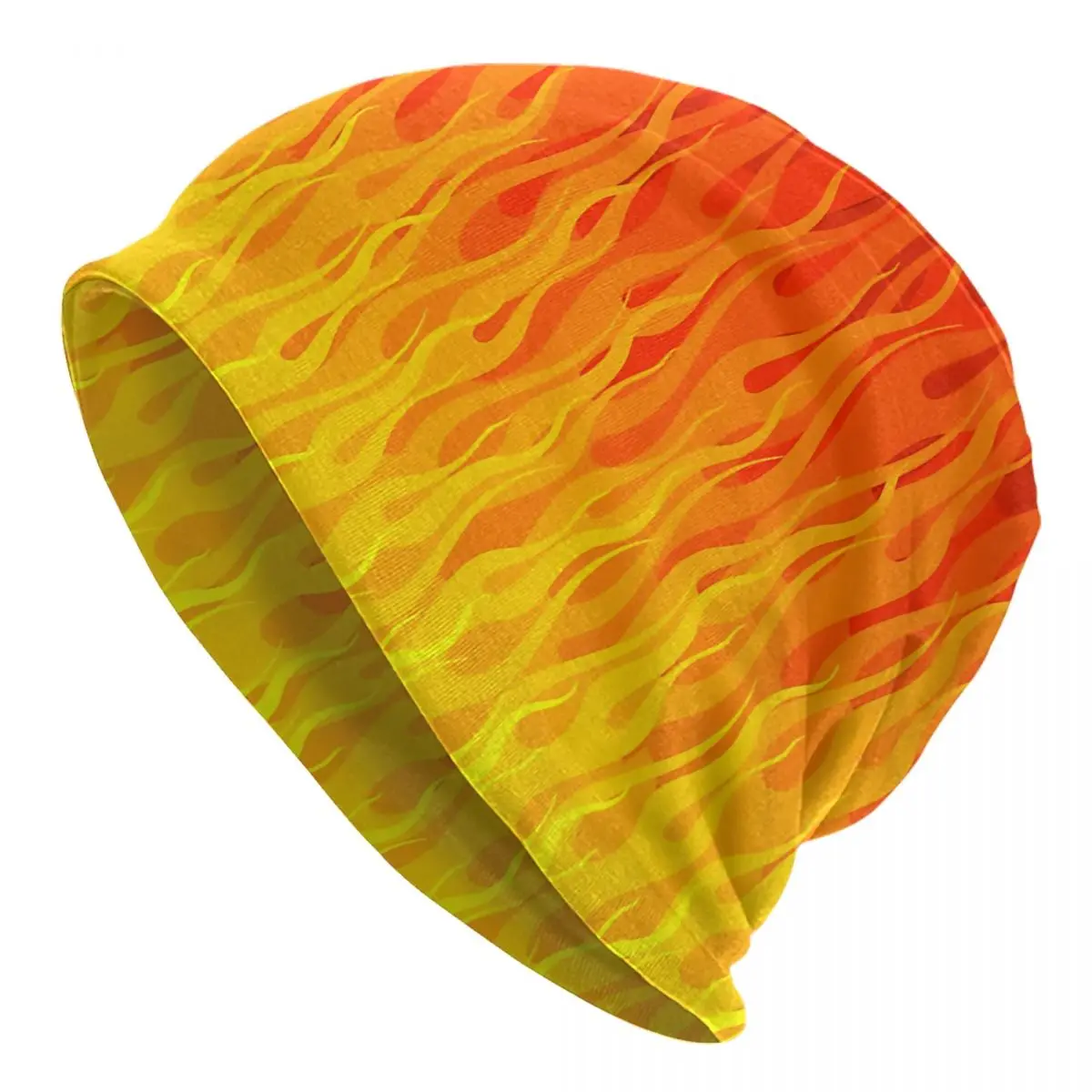 Red Orange Yellow Burning Flames And Fire Spring Autumn Soft Hats Bonnet Sport Pullover Breathable Fitness Turban Warm Running