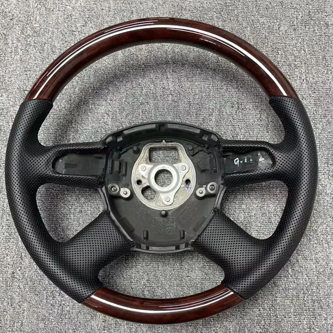 Customized Walnut Wood Steering Wheel For Audi A3 8P Sportback A4 B8 Avant A5 8T A6 C6 A8 D3 Q5