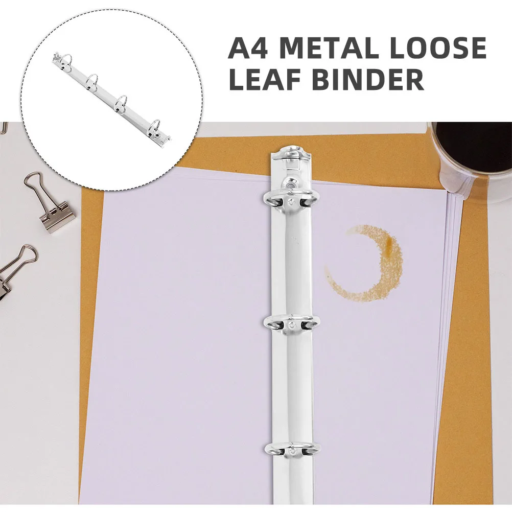 5Pcs A4 Metal Binding Loose Leaf Binder 4-Hole Organizer for School Office Document Folder Sports Card Binder Binders for School