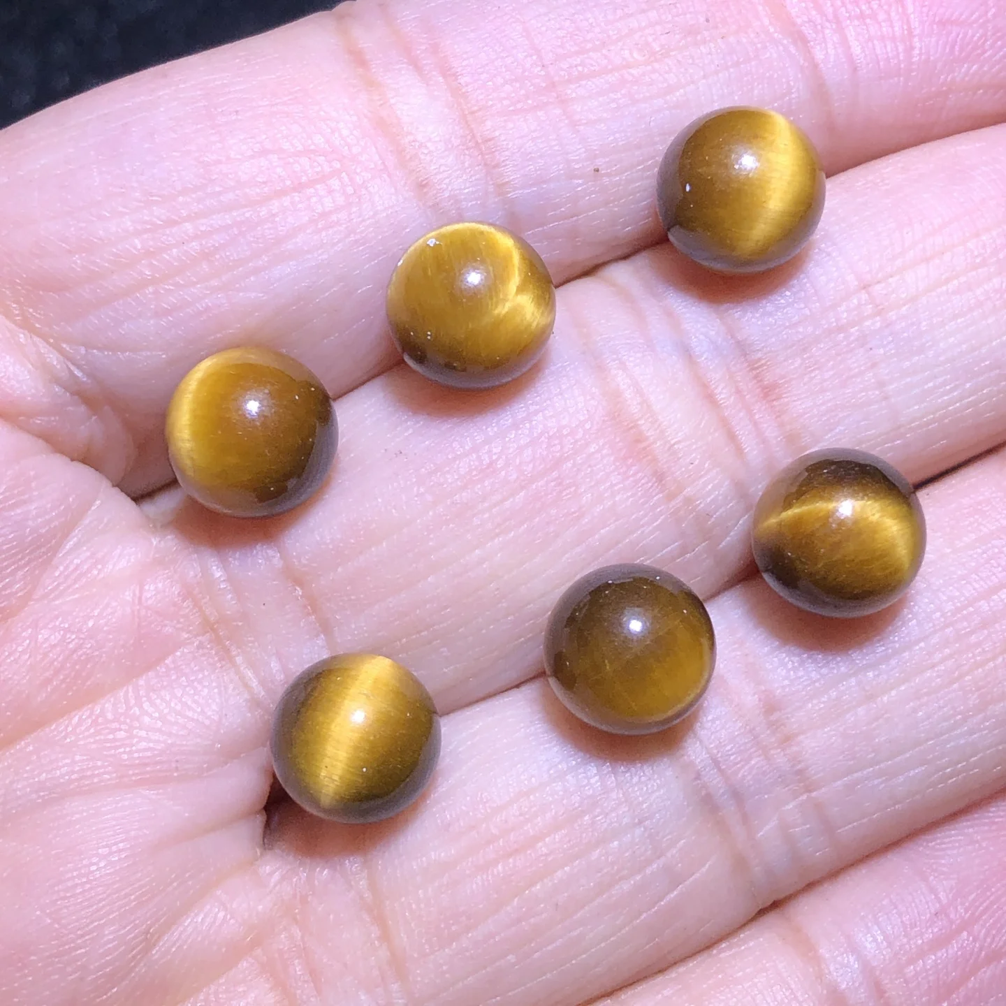 1 Pair Fengbaowu Natural Yellow Tiger Eye Sphere Earring 8-9MM Balls 925 Sterling Silver Fashion Jewelry Gift For Women Men