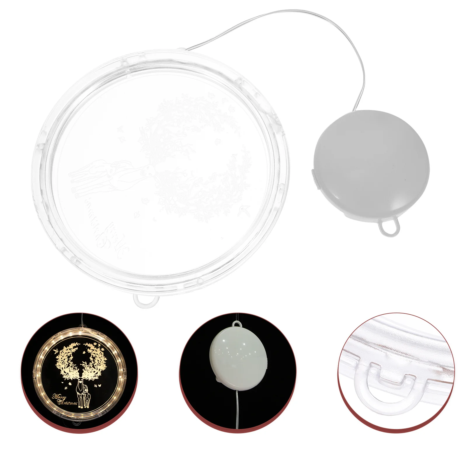 

Led Reindeer Light Christmas Window Decor Hollow Design Glow Holiday Decoration Party Indoor Xmas Adornment Wall Door