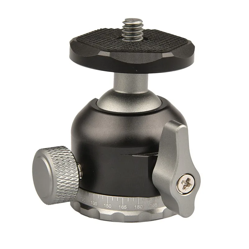 

Metal panoramic hexagonal quick-release plate spherical gimbal rotating with independent chassis lock tripod