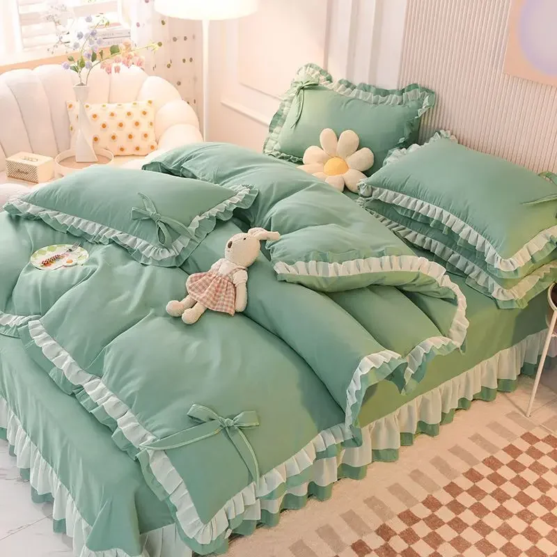 Love Heart Bedding Set Comforter Cover Sets Duvet Cover Set Home Sheet Pillowcase Soft No Filling Bed Linen Twin Full Queen Size