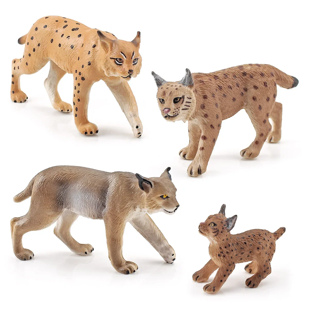 Simulation est Animal Lynx Model Ornaments  Cognitive Lynx Wild Raccoon Lynx Hozen Decorative Toys