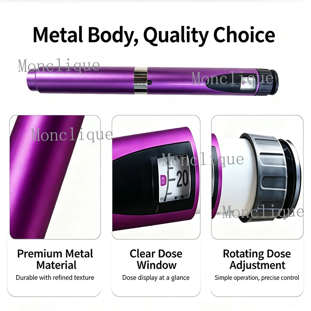 V2/V3 Magic Pen Metal Material Reusable Peptide Syringe Precision Portable Insulin Syringe for Tattoos Anti-wrinkle Beauty Tools