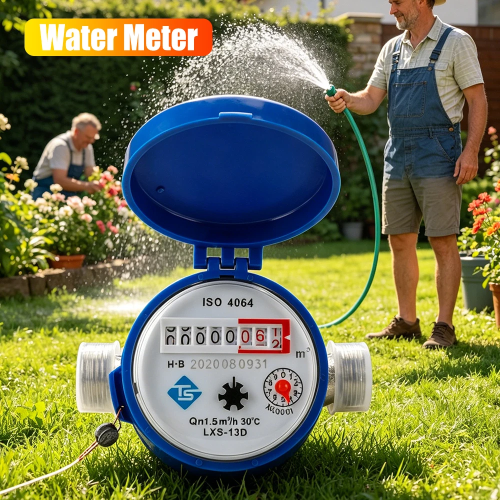 Mechanical Rotary Wing E-Type Digital Display Pointer Counter Cold Water Meter