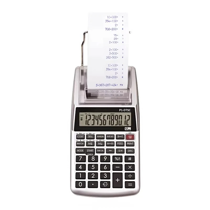 

Печатный компьютер Монохромный P1 Dtsc Маленький настольный калькулятор Калькулятор печати P1 Печатающая батарея и постоянный ток двойного назначения Новый