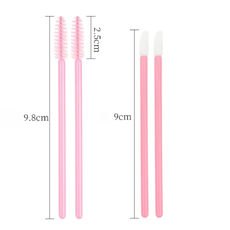 Disposable Crystal Makeup Brushes Tool Set Eyelash Lip Microbrush Mascara Wands Applicator Swab Eyelash Extension Tools