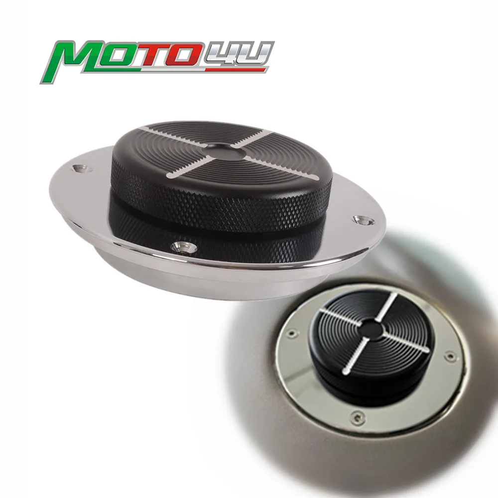 

MOTO4U For BMW K75 K100 Motorcycle Retro Fuel Cap Tank Gas Cover Rotate open Quickly Remove Cafe Racer Petrol Gas Tank Cover