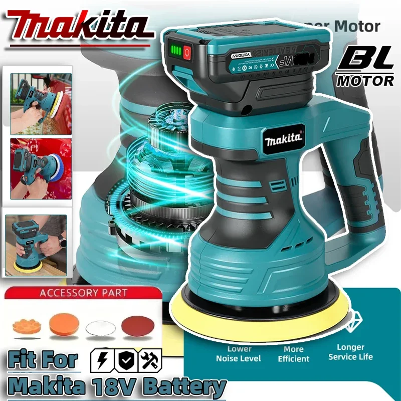 

Makita Polisher Rechargeable Cordless Car Polisher 8 Gears Auto Adjustable Electric Waxing Sanding Sealing Glaze Tool