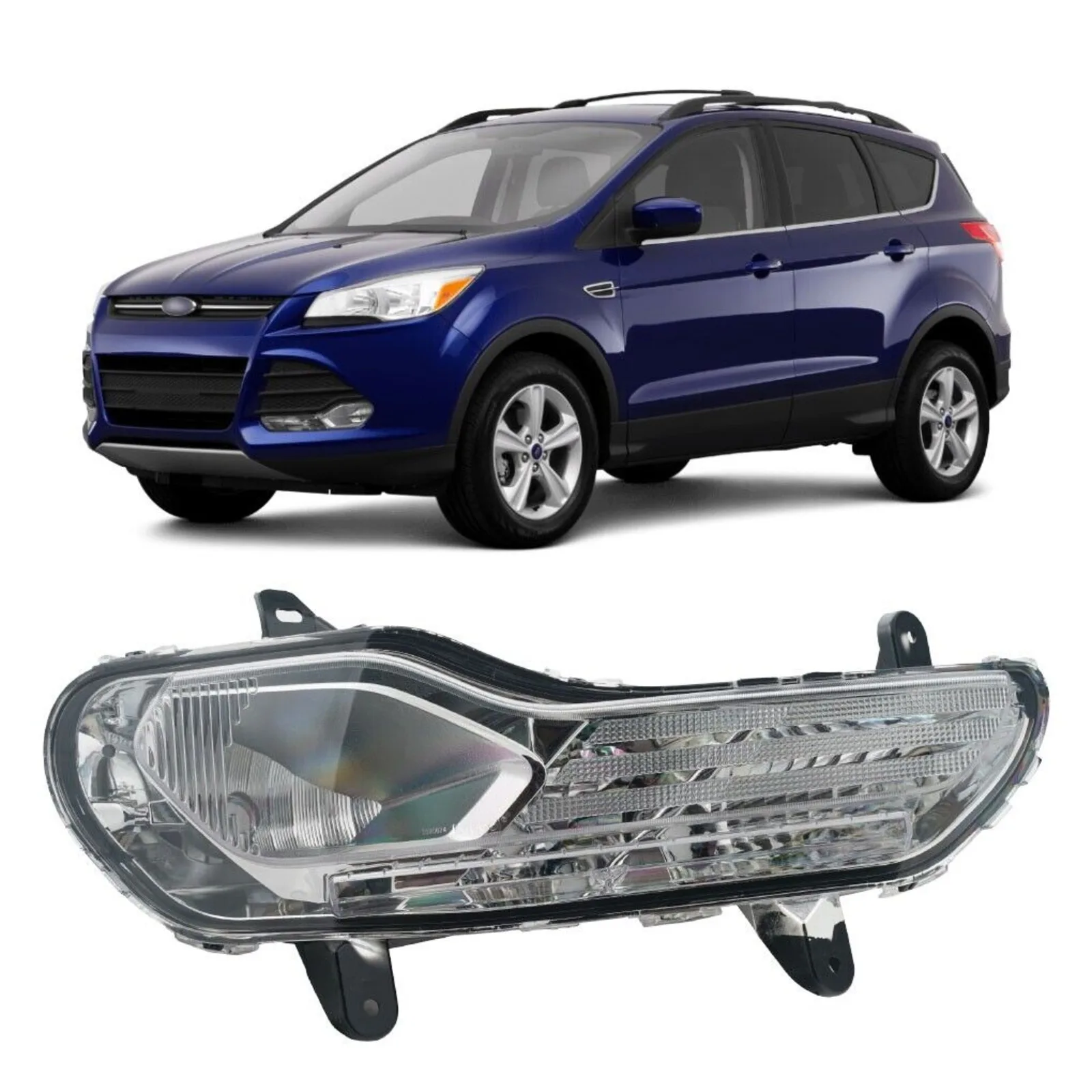 

Right Passenger Side Fog Light Durable Bumper Lamps Fits For Ford Escape Kuga 2013 2014 2015 2016 Headlight Signal Park Lamp