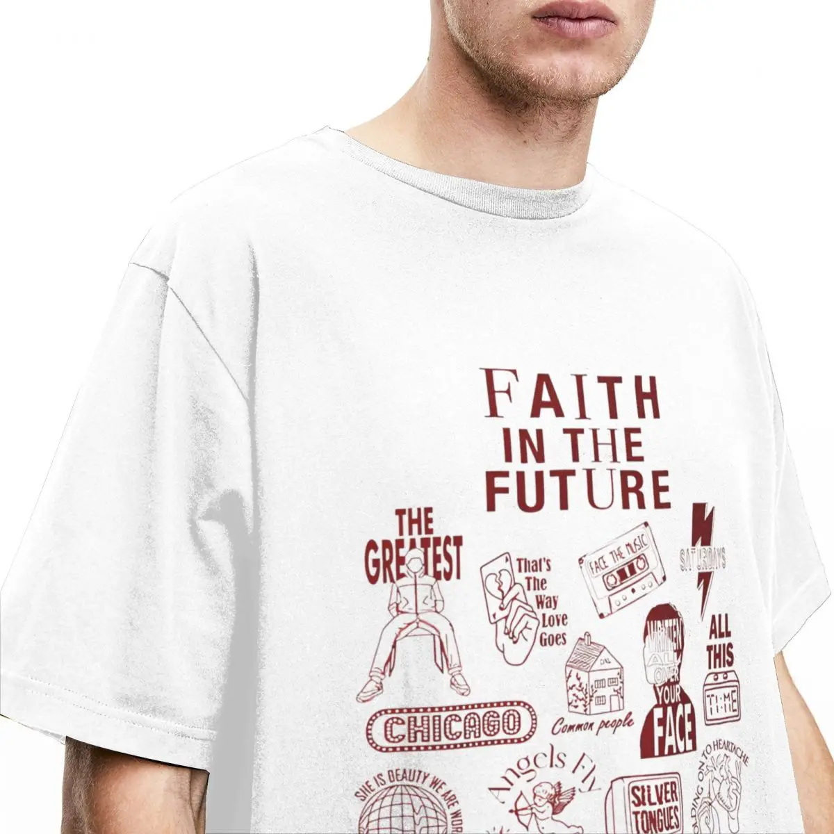 Men Women's Faith In The Future World Tour T Shirts Louis Tomlinsons Pure Cotton Tops Short Sleeve Crewneck Tee Shirt Gift Idea