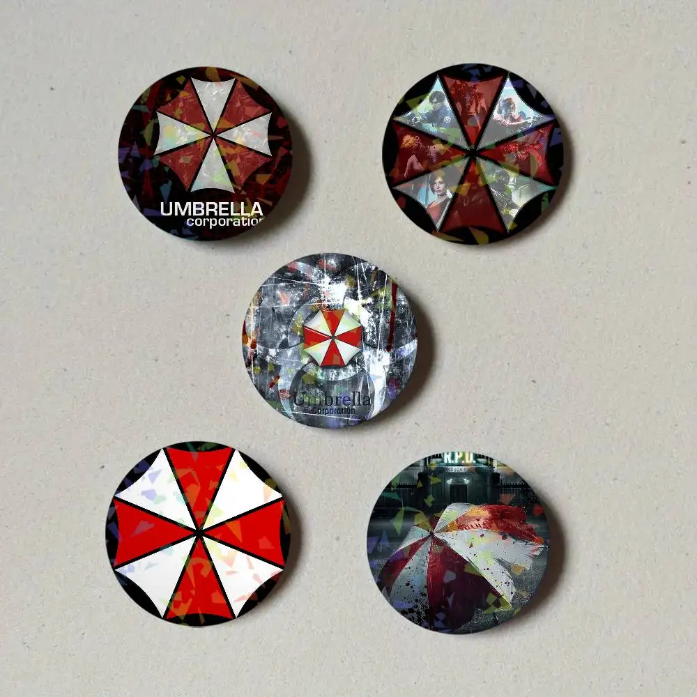 Paraguas R-Resident E-Evil, insignia láser redonda, broche, ropa, mochila, accesorios, decoración de solapa, regalo