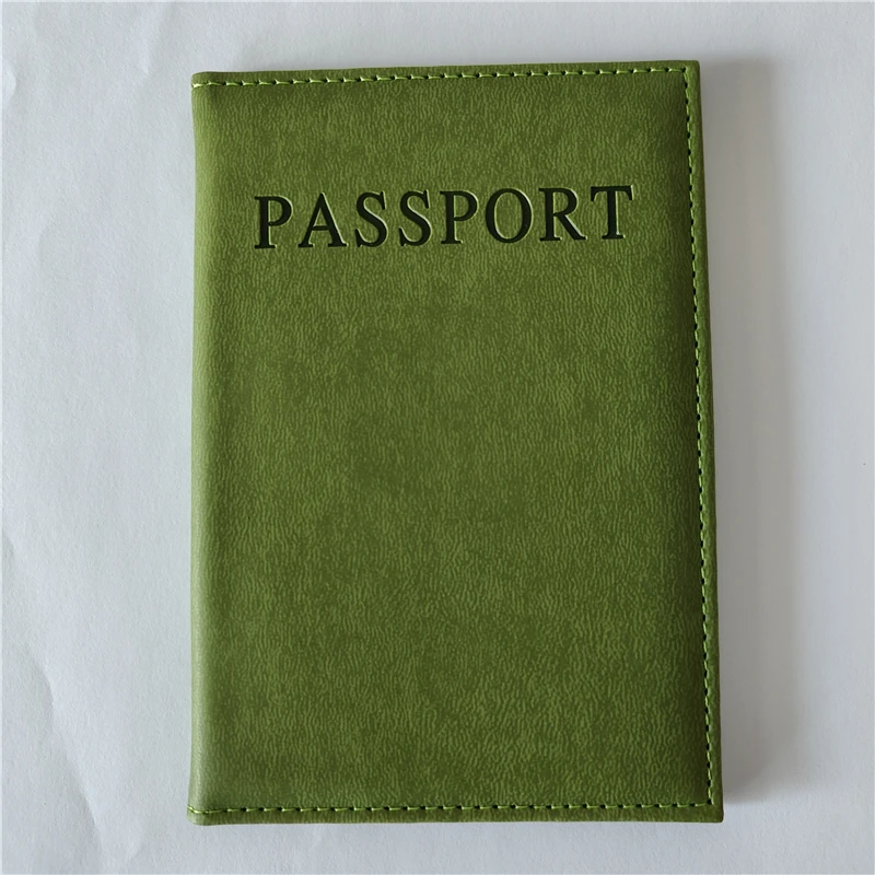 

Slot Color PU Leather Passport Holder Travel Wallet with ID Credit Card Slots Passport Cover Packet Wallet Purse Bags Pouch